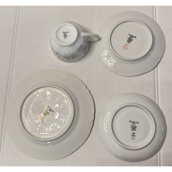 Hutschenreuther RICHELIEU Selb Pasco Pink Floral 5 Piece Place Setting Vintage - Picture 7 of 8